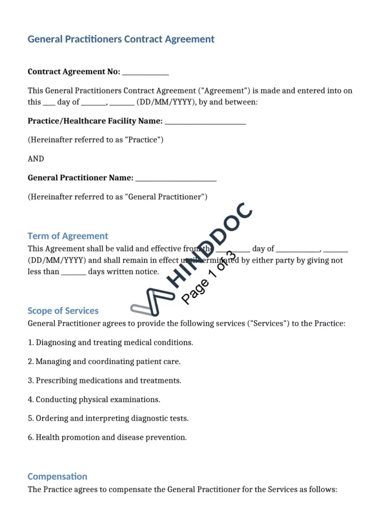 Preview_General Practitioners Contract Agreement Templates for Legal and Compliance_3