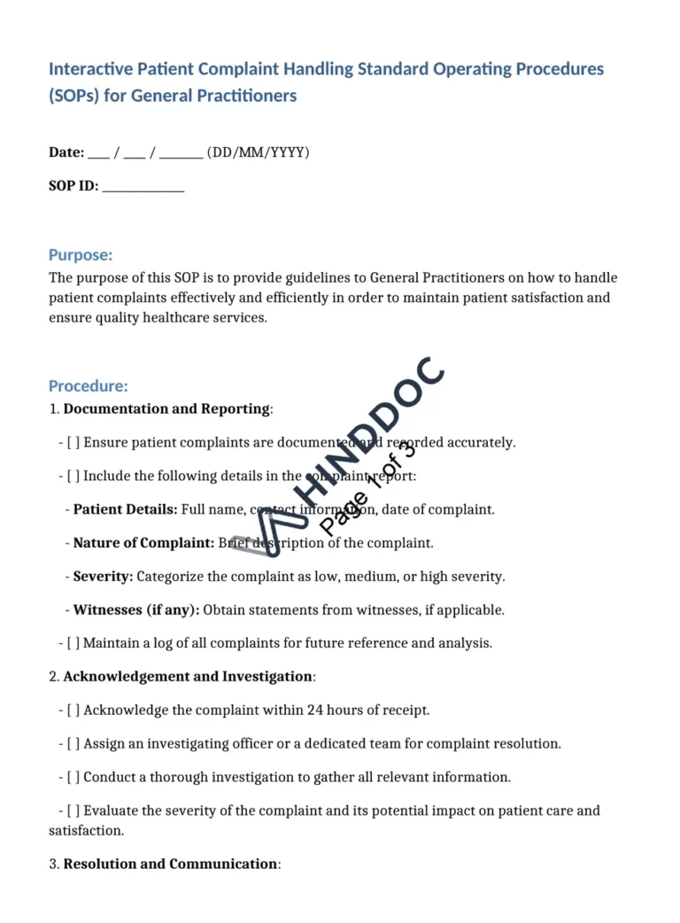Preview_Interactive Patient Complaint Handling SOPs for Legal and Compliance_3