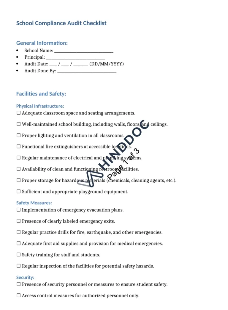 Preview_School Compliance Audit Checklist for Legal and Compliance_3